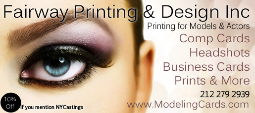 Go to FairWay Printing to get your Comp Cards, Headshots and Biz cards made.