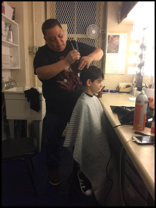 Athan Sporek Gets a Haircut Backstage