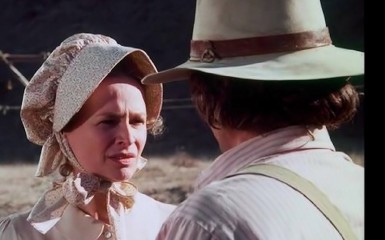 Bonnie Bartlett and Michael Landon in Little House on the Prairie