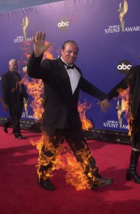 Stunts on the carpet at the 2nd Annual World Stunt Awards, Barker Hanger, Santa Monica, 05-19-02