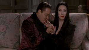 Anjelica Huston and Raul Julia The Addams Family