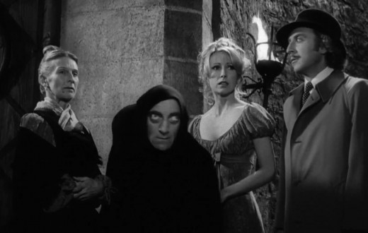 Cloris Leachman, Marty Feldman, Teri Garr, Gene Wilder in Young Frankenstein