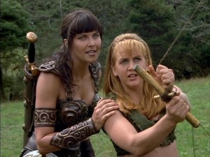 Lucy Lawless and Renee O'Connor